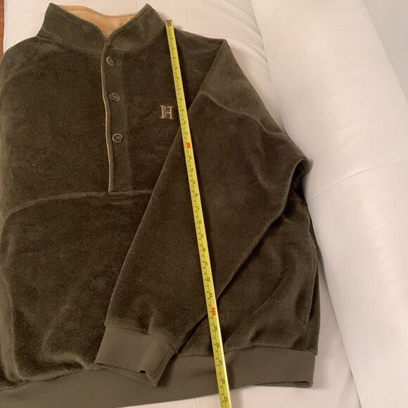 Straight Down Fleece Olive Green Sweater Men’s Pullover Made in USA Size XXL - Picture 6 of 9